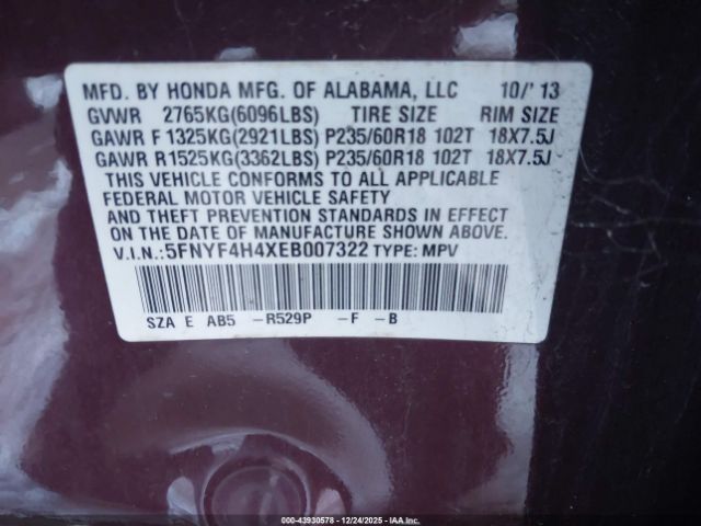 Honda Pilot Ex Image 10